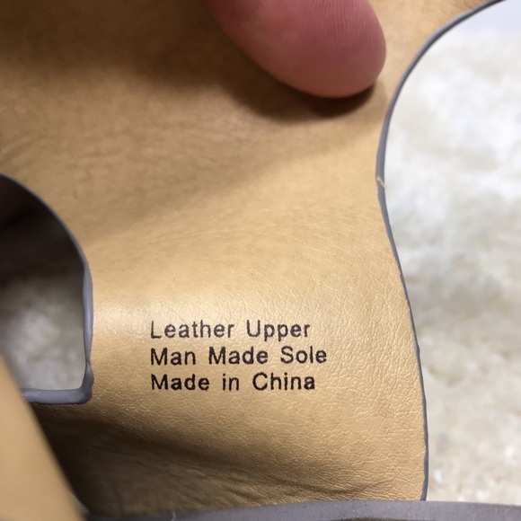 Splendid Jerry Gray Leather Strappy Stacked Block Heel Dress Sandals Size 8.5 - Picture 8 of 9